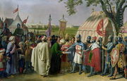 Count of Tripoli accepting the Surrender of the city of Tyre in 1124, 1840 - Alexandre-Francois Caminade
