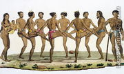 Dance of the Caroline Islanders, plate 22 from 'Le Costume Ancien et Moderne' - Felice Campi