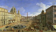 View of the Piazza Navona, Rome - (Giovanni Antonio Canal) Canaletto