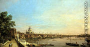 The Thames from the Terrace of Somerset House Looking Towards St. Paul's, c.1750 - (Giovanni Antonio Canal) Canaletto