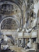 The Choir Singing in St. Mark's Basilica, Venice, 1766 - (Giovanni Antonio Canal) Canaletto