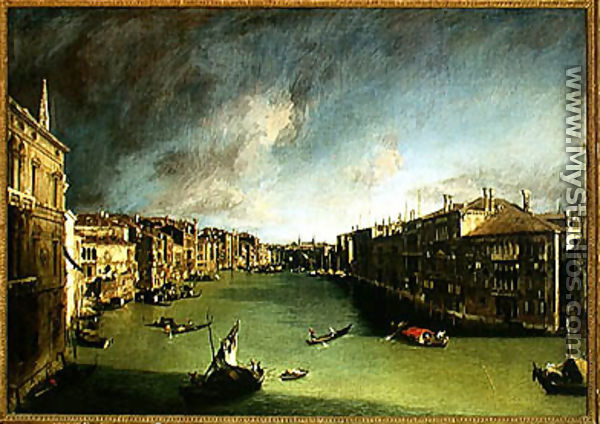 The Grand Canal, View of the Palazzo Balbi towards the Rialto Bridge, 1724 - (Giovanni Antonio Canal) Canaletto