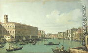 The Grand Canal from the Rialto Bridge - (Giovanni Antonio Canal) Canaletto