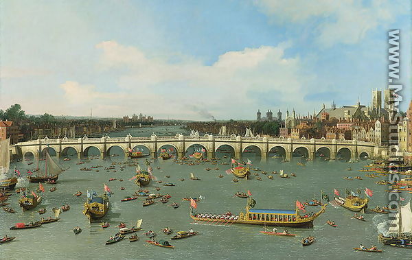 Westminster Bridge, London, With the Lord Mayor