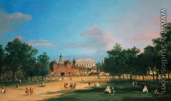 Old Horse Guards and the Banqueting Hall, Whitehall from St James