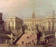 View of Piazza del Campidoglio and Cordonata, Rome - (Giovanni Antonio Canal) Canaletto