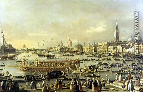 Venice- the Bacino di S. Marco on Ascension Day - (Giovanni Antonio Canal) Canaletto