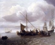 Barges Unloading Inshore - Jan Van De Capelle