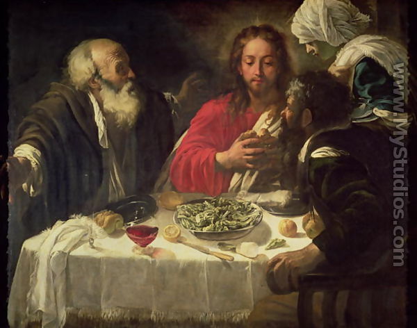The Supper at Emmaus, c.1614-21 - Follower of Caravaggio, Michelangelo