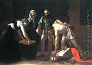 The Decapitation of St. John the Baptist, 1608 (detail) - (Michelangelo) Caravaggio