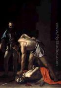 The Decapitation of St. John the Baptist, 1608 (detail-2) - (Michelangelo) Caravaggio
