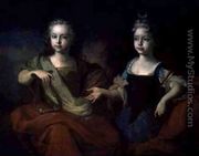 Tsarevich Peter Alekseevitch and Tsarevna Nathalie Alekseevna as Apollo and Diana, c.1722 - Louis Caravaque