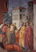 The Distribution of Alms and the Death of Ananias - Masaccio (Tommaso di Giovanni)
