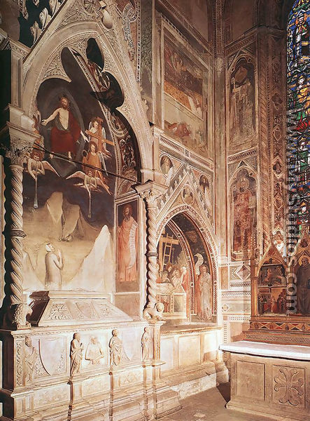 Tomb with fresco of the resurrection of a member of the Bardi family - Maso Di Banco