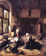 Inside a Peasant's Cottage - Adriaen Jansz. Van Ostade