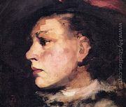 Profile of Girl with Hat - Frank Duveneck