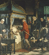 Chancellor Niels Kaas handing over the keys to Christian IV - Carl Heinrich Bloch