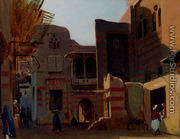 A Street In Old Cairo - Jean-Baptiste-Adolphe Gibert
