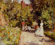 High Tea In The Walled Garden - William Christian Symons