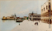 A Stroll In Front Of The Doge's Palace - H. Biondetti