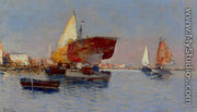 Fishing Vessels In The Venetian Lagoon - César María Herrer Marcher