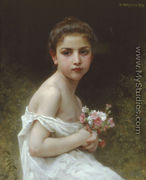 Petite fille au bouquet (Little girl with a bouquet) - William-Adolphe Bouguereau