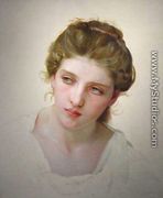 Étude de Tête de Femme Blonde de Face (Study of the Head of a Blonde Woman) - William-Adolphe Bouguereau