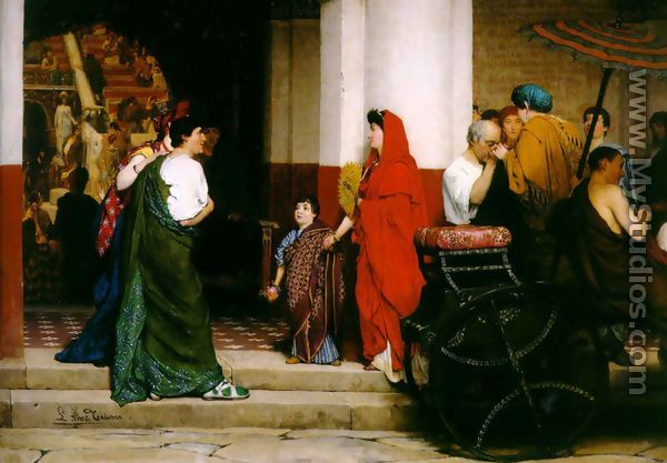 Entrance to a Roman Theatre - Sir Lawrence Alma-Tadema