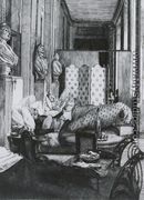 'Le Foyer de la Comedie Francaise pendant le Siege de Paris. (The Gallery of the Comedie Francaise during the Siege of Paris, 1870') (or Un Souvenir) - James Jacques Joseph Tissot