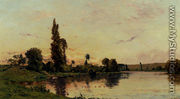 Washerwomen On A Riverbank - Hippolyte Camille Delpy