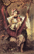 Mother and Child - Narcisse-Virgile Díaz de la Peña