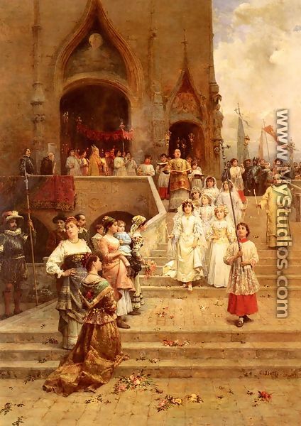 The Confirmation Procession - Cesare-Auguste Detti