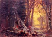 Moose Hunters' Camp - Albert Bierstadt