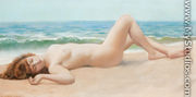 Nu Sur La Plage (Nude on the Beach) - John William Godward