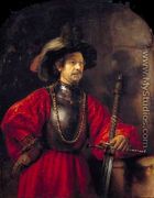 Portrait of a Man in Military Dress - Rembrandt Van Rijn