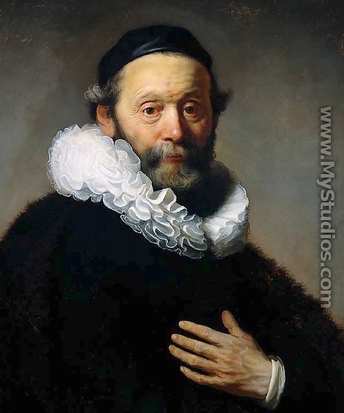 Johannes Wtenbogaert, Remonstrant Minister [detail #1] - Rembrandt Van Rijn