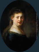 Portrait of Saskia van Uylenburgh (1612-1642) - Rembrandt Van Rijn