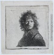 Self Portrait, Frowning - Rembrandt Van Rijn