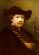 Portrait Of The Artist In A Flat Cap - Rembrandt Van Rijn