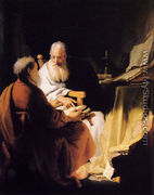 Two Old Men Disputing - Rembrandt Van Rijn
