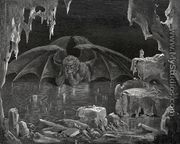 The Inferno, Canto 34, lines 20-21: “Lo!” he exclaim’d, “lo Dis! and lo the place,/ Where thou hast need to arm thy heart with strength.” - Gustave Dore