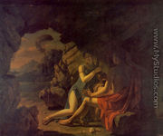 Sappho et Phaon Chantant Leurs Amours Dans Une Grotte - Martin Drolling