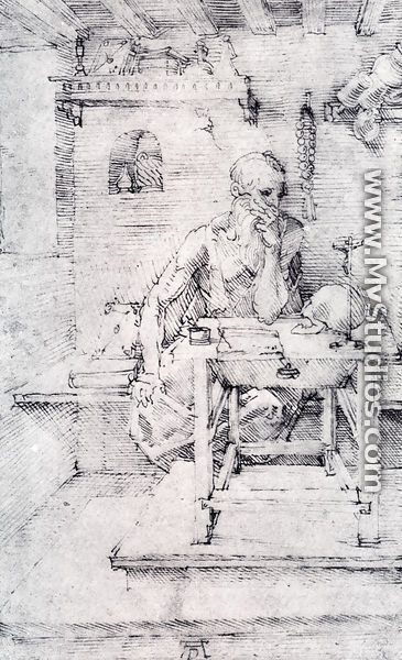 St. Jerome In His Study (Without Cardinal