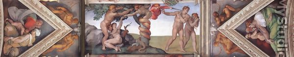 Ceiling of the Sistine Chapel - bay 4 - Michelangelo Buonarroti