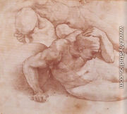 Two Figures (Study for The Last Judgement) - Michelangelo Buonarroti