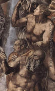 The Last Judgement [detail: 2] (or Before restoration) - Michelangelo Buonarroti