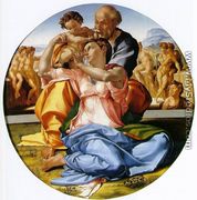 The Holy Family with the Infant John the Baptist (or The Doni tondo) - Michelangelo Buonarroti
