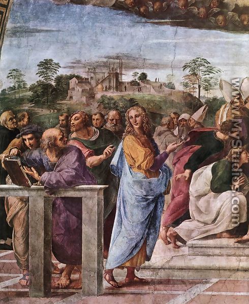 Disputation of the Holy Sacrament (La Disputa) [detail: 2] - Raphael