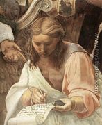 Disputation of the Holy Sacrament (La Disputa) [detail: 7] - Raphael