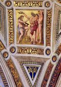 The Stanza della Segnatura Ceiling: Apollo and Marsyas [detail: 1] - Raphael